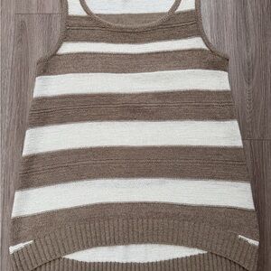Striped Sleeveless Knit Top